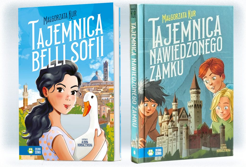 The two books covers Tajemnica Belli Sofii and Tajemnica nawiedzonego zamku.
